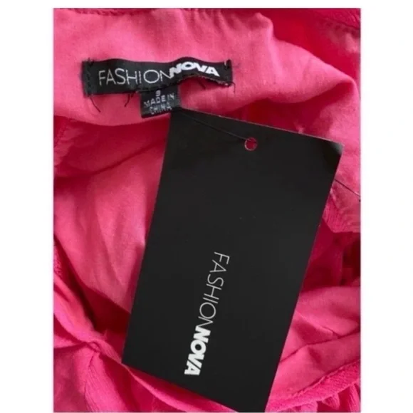 FASHION NOVA Hot Pink Cut Out Maxi Dress - Picture 8 of 10